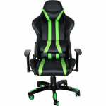 Gaming Chair Spacer SP-GC-GR168 Black/Green (Max Weight/Height 120kg Synthetic PU)