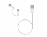 Cable micro USB to Type-C to USB 1.0 m Xiaomi Mi 2-in-1 White
