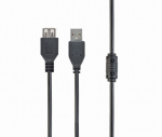 Extension Cable USB 5.0m Cablexpert CCF-USB2-AMAF-15 USB2.0 Black