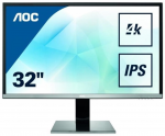 32.0" AOC Q3277PQU Black (MVA LED WQHD 2560x1440 4ms 300cd 80M:1 HDMI DP D-Sub DVI Spk)