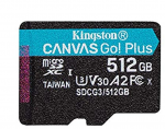 512GB microSDXC Kingston Canvas Go! Plus (Class 10 UHS-I U3 (V30) R/W:170/90MB/s)