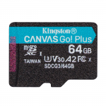 64GB microSDXC Kingston Canvas Go! Plus (Class 10 UHS-I U3 (V30) R/W:170/70MB/s)