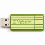 32GB USB Flash Drive Verbatim PinStripe Green (R/W:12/5 MB/s USB2.0)