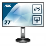 27.0" AOC I2790PQU Grey/Black (IPS LED FullHD 1920x1080 250cd 4ms 100M:1 HDMI DP D-Sub USBHubx4 Speakers)