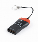 Card Reader Gembird FD2-MSD-3 Black-Orange MicroSDHC to USB2.0