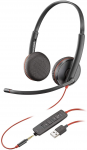 Headset Plantronics Stereo BLACKWIRE C3225 USB-A / 3.5mm Black