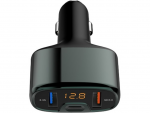 Car Charger Tellur TLL151171 1xUSB QC 3.0 2xUSB 2.4A 1xType-C 2.4A display voltage 32W Black