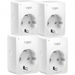 Smart Power Socket TP-LINK Tapo P100 Wi-Fi Remote Access Voice Control (4-pack)