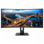 34.0" PHILIPS 346B1C Black (MVA-Curved 3440x1440 4ms 300cd 80M:1 DP+HDMI+USB-C)