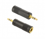 Audio Adapter 6.35 mm  to 3.5 mm Cablexpert A-6.35F-3.5M Black