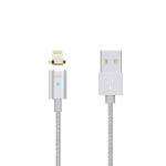 Cable Lightning to USB 1.0m Magnetic Hoco U16 Silver