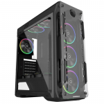 Case GAMEMAX Optical Black (w/o PSU 4x120mm ARGB LED Fans MidiTower ATX)