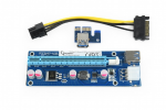 Adapter Riser Card Gembird RC-PCIEX-03 (PCI-E Express 1x To 16x USB3.0 6pin Power)