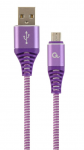 Cable micro USB to USB 2.0m Cablexpert CC-USB2B-AMmBM-2M-PW USB2.0 Purple-White