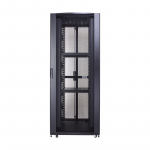 19" 42U Напольный телекоммуникационный шкаф 800x1000x1967 Black perforated door