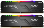 DDR4 64GB (Kit of 2x32GB) Kingston HyperX FURY RGB Black HX426C16FB3AK2/64 (2666MHz PC4-21300 CL16 1.2V)