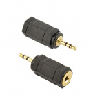 Audio Adapter 2.5 mm to 3.5 mm Cablexpert A-3.5F-2.5M
 Black