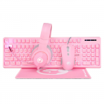 Keyboard & Mouse & Mouse Pad & Headset MARVO CM418 USB Pink