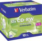 CD-RW Verbatim DataLifePlus SCRATCH RESISTANT 700MB 12x Jewel Case 10pcs