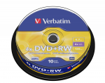 DVD+RW VERBATIM DataLifePlus MATT SILVER 4.7GB 4x Spindle 10pcs