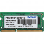 SODIMM DDR3 4GB Patriot PSD34G160081S (1600MHz PC12800 CL11 1.5V)