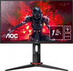 23.8" AOC 24G2U/BK Borderless Black-Red (VA LED FullHD 1920x1080 1ms 80M:1 250cd AMD Free-Sync 144Hz D-sub HDMI DP USB Hub Speakers)