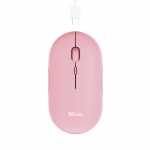 Mouse Trust Puck Rechargeable Bluetooth Wireless Pink
