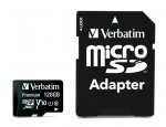128GB microSDXC Verbatim Premium Class 10 UHS-I SD adapter