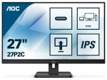 27.0" AOC 27P2C Black (IPS LED FullHD 1920x1080 4ms 50M:1 HDMI DP Pivot Speakers)