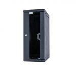 19" 4U Wall Mounted cabinet SteelNet SNV-IRON 4U-06-045-ДС-2БГ (600x450х288 Glass Door Black Vertical)