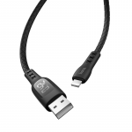 Cable Lightning to USB 1.2m Hoco S6 Sentinel Black with display