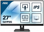 27.0" AOC Q27P2Q Black (IPS LED QHD 2560x1440 4ms 250cd 50M:1 D-Sub HDMI DP Pivot Speakers)