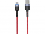 Cable Type-C to USB 1.2m Tellur TLL155334 with LED 3A Red