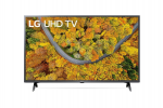 43" LED TV LG 43UP76506LD Black (3840x2160 UHD SMART TV Active HDR 2xHDMI 1xUSB Wi-Fi Lan Bluetooth Speakers 2x10W)