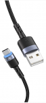 Cable Type-C to USB 1.2m Tellur TLL155363 with LED 3A Black