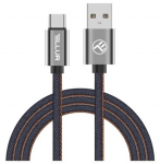 Cable Type-C to USB 1.0m Tellur Denim TLL155381 Blue