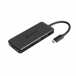 USB 3.0 Hub Transcend TS-HUB5C Black (1xType-C, 2xUSB 3.0, microSD, 1xSD-Card)