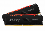 DDR4 16GB (Kit of 2x8GB) Kingston FURY Beast RGB Black KF437C19BBAK2/16 (3733MHz PC4-29800 CL19 1.35V)