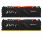 DDR4 32GB (Kit of 2x16GB) Kingston FURY Beast RGB Black KF436C18BBAK2/32 (3600MHz PC4-28800 CL16 1.35V)