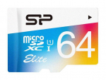 64GB microSDHC Silicon Power Elite Color Class 10 U1 UHS-I SD adapter (Up to:90MB/s)