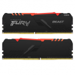 DDR4 16GB (Kit of 2x8GB) Kingston FURY Beast RGB Black KF432C16BBAK2/16 (3200MHz PC4-25600 CL16 1.35V)