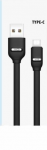 Cable Type-C to USB 1.0m XO Flat NB150 Black