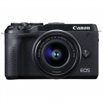 DC Canon EOS M6 II 15-45 IS STM Black + electronic viewfinder EVF-DC2 3611C053