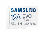 128GB microSDXC Samsung EVO Plus MB-MC128KA (Class 10 UHS-I U3 with SD adapter R:130MB/s)