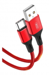 Cable Type-C to USB 1.0m XO Braided NB55 Red