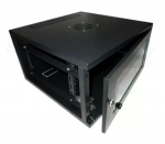 19" 4U Wall Mounted cabinet SteelNet SN-RNK 4U-06-03-ДС-2БГ 600х300х288 Glass Door Black