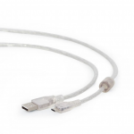 Cable micro USB to USB 1.8m Cablexpert CCP-mUSB2-AMBM-6-TR
- USB2.0 Transparent