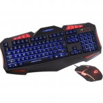 Keyboard and Mouse Esperanza SHELTER EGK3000 US USB Black