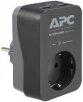 Surge Protector APC PME1WU2B-RS Essential SurgeArrest 1 outlet 230V Black