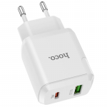 Charger Hoco N5 Favor dual port PD20W+QC3.0 charger White